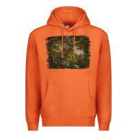 Carrot green hunter camouflage pattern brushstroke Premium Hoodie - Jasminsmagicworld