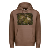 Chestnut green hunter camouflage pattern brushstroke Premium Hoodie - Jasminsmagicworld