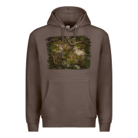 Coffee green hunter camouflage pattern brushstroke Premium Hoodie - Jasminsmagicworld