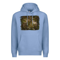 Colony Blue green hunter camouflage pattern brushstroke Premium Hoodie - Jasminsmagicworld