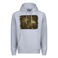 Heather Grey green hunter camouflage pattern brushstroke Premium Hoodie - Jasminsmagicworld
