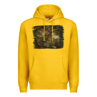 Lemon green hunter camouflage pattern brushstroke Premium Hoodie - Jasminsmagicworld