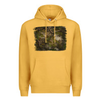 Mustard green hunter camouflage pattern brushstroke Premium Hoodie - Jasminsmagicworld