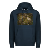 Navy green hunter camouflage pattern brushstroke Premium Hoodie - Jasminsmagicworld