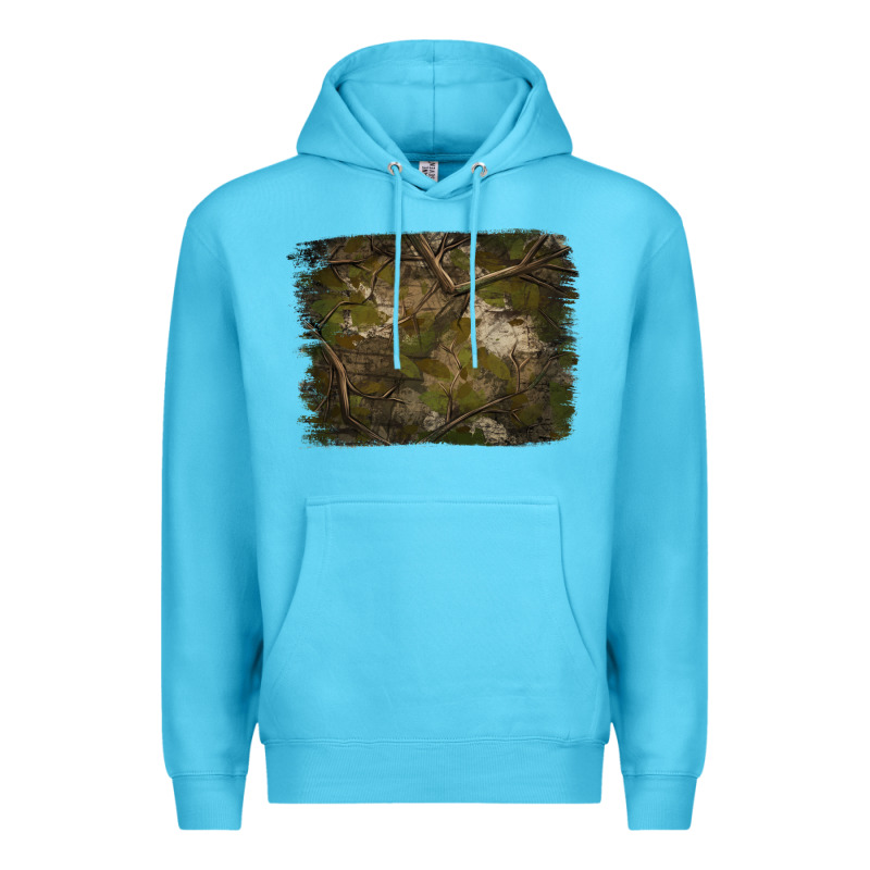 Green Hunter Camouflage Pattern Brushstroke Premium Hoodie by Jasminsmagicworld | Teevron