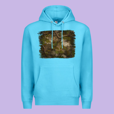 Green Hunter Camouflage Pattern Brushstroke Premium Hoodie Designed By Jasminsmagicworld