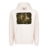 Pale Pink green hunter camouflage pattern brushstroke Premium Hoodie - Jasminsmagicworld