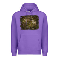 Purple green hunter camouflage pattern brushstroke Premium Hoodie - Jasminsmagicworld