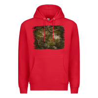 Red green hunter camouflage pattern brushstroke Premium Hoodie - Jasminsmagicworld