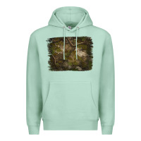 Seafoam green hunter camouflage pattern brushstroke Premium Hoodie - Jasminsmagicworld