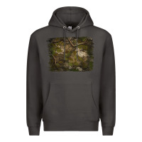 Smoke green hunter camouflage pattern brushstroke Premium Hoodie - Jasminsmagicworld