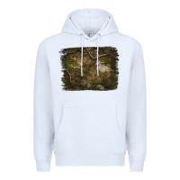 White green hunter camouflage pattern brushstroke Premium Hoodie - Jasminsmagicworld