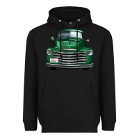 Black western green truck front view Heavyweight Hoodie - FaDigitalArtStudio