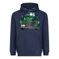 Navy western green truck front view Heavyweight Hoodie - FaDigitalArtStudio