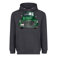 Smoke western green truck front view Heavyweight Hoodie - FaDigitalArtStudio