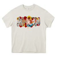 Cream amen Heavy Core Tee - RacoonDesign