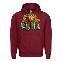 Burgundy wild and free cowgirl horse desert Zipper Hoodie - Zillion Design Studio