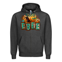 Charcoal Heather wild and free cowgirl horse desert Zipper Hoodie - Zillion Design Studio