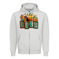Dove Grey wild and free cowgirl horse desert Zipper Hoodie - Zillion Design Studio