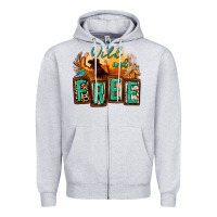 Heather Grey wild and free cowgirl horse desert Zipper Hoodie - Zillion Design Studio