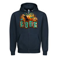 Navy wild and free cowgirl horse desert Zipper Hoodie - Zillion Design Studio