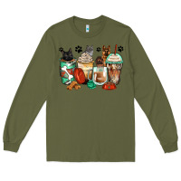 Army Green german shepherd black and grey cat coffee cups Long Sleeve Tee - Zillion Design Studio