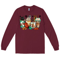 Burgundy german shepherd black and grey cat coffee cups Long Sleeve Tee - Zillion Design Studio