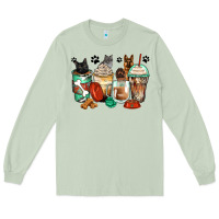 Matcha german shepherd black and grey cat coffee cups Long Sleeve Tee - Zillion Design Studio
