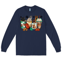 Navy german shepherd black and grey cat coffee cups Long Sleeve Tee - Zillion Design Studio