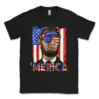 Black merica with lincoln Classic Tee - texasbilliewilder