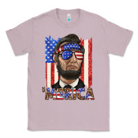 Lilac merica with lincoln Classic Tee - texasbilliewilder