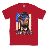 Red merica with lincoln Classic Tee - texasbilliewilder
