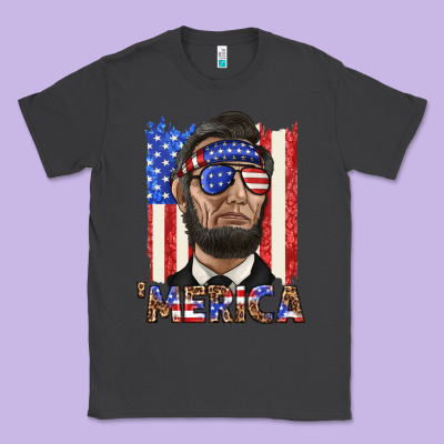 Classic Tee merica with lincoln