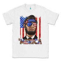 White merica with lincoln Classic Tee - texasbilliewilder