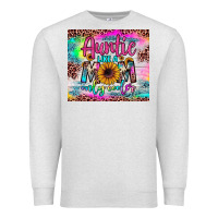 Oatmeal Heather auntie like a mom Premium Sweatshirt - JahusDesignShop