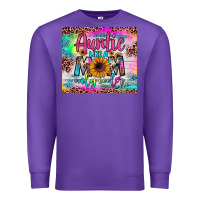 Purple auntie like a mom Premium Sweatshirt - JahusDesignShop
