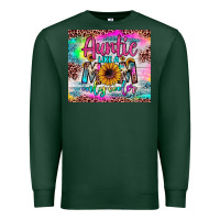 Sports Green auntie like a mom Premium Sweatshirt - JahusDesignShop