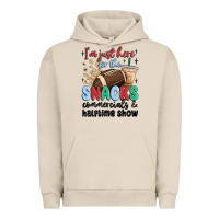 Pigment French Oak im just here for the snacks commercials and  halftime show Urban Hoodie - MaliasSmallBusiness