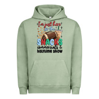 Pigment Oil Green im just here for the snacks commercials and  halftime show Urban Hoodie - MaliasSmallBusiness