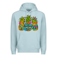 Blue Mist hello summer pineapple Premium Hoodie - Jasminsmagicworld