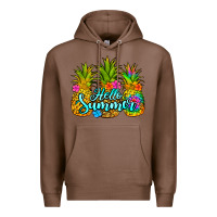 Chestnut hello summer pineapple Premium Hoodie - Jasminsmagicworld