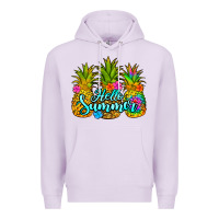 Lilac hello summer pineapple Premium Hoodie - Jasminsmagicworld