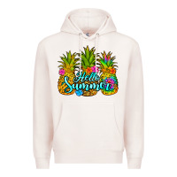 Pale Pink hello summer pineapple Premium Hoodie - Jasminsmagicworld