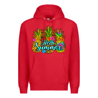 Red hello summer pineapple Premium Hoodie - Jasminsmagicworld