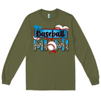 Army Green baseball mimi with leopard Long Sleeve Tee - Zillion Design Studio