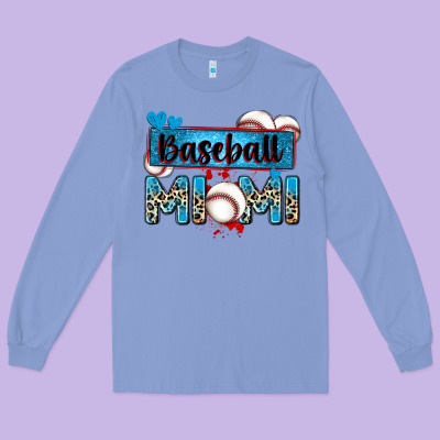 Baseball Mimi With Leopard Long Sleeve Tee Designed By Zillion Design Studio