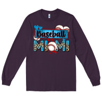 Plum baseball mimi with leopard Long Sleeve Tee - Zillion Design Studio