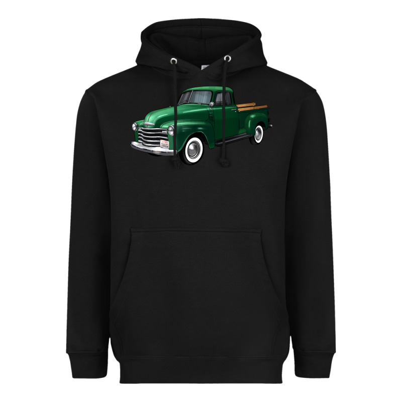 Western Green Truck Right 34 View Heavyweight Hoodie by FaDigitalArtStudio | Teevron