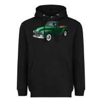 Black western green truck right 34 view Heavyweight Hoodie - FaDigitalArtStudio