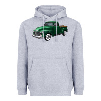 Heather Grey western green truck right 34 view Heavyweight Hoodie - FaDigitalArtStudio